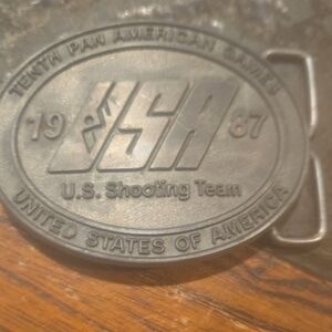 Pan American Belt Buckle 1987